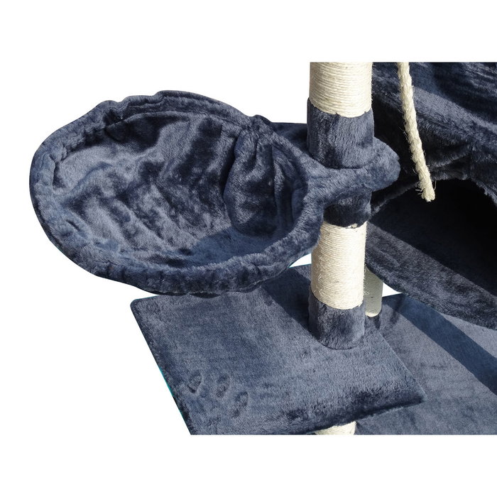 Arbre à chat Gloria Sinu Gris Polyester Bois Papier Plastique Sisal 7,5 cm 55 x 40 x 120 cm