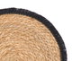 Kinvara Salvamantel 38 cm avec Franges Noir et Naturel en Enea et Coton (Set de 24)