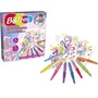 Lansay Set d'activités Chevaux Fantastiques BLOPENS - Kit créatif effet aérographe avec 8 Blopens, 6 pochoirs et 6 feuilles pour enfant à partir de 5 ans