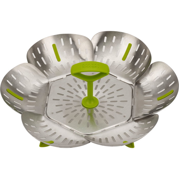 Joseph Joseph Bloom Panier vapeur pliable en acier inoxydable argent Joseph Joseph Bloom Panier vapeur pliable en acier inoxydable argent