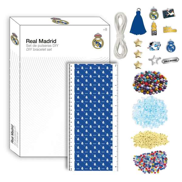 Cerdá Set de Bracelets de Bijouterie Real Madrid pour Enfant - Référence 13.0 x 28.5 x 4.0 cm, Blanc Cerdá Set de Bracelets de Bijouterie Real Madrid pour Enfant - Référence 13.0 x 28.5 x 4.0 cm, Blanc