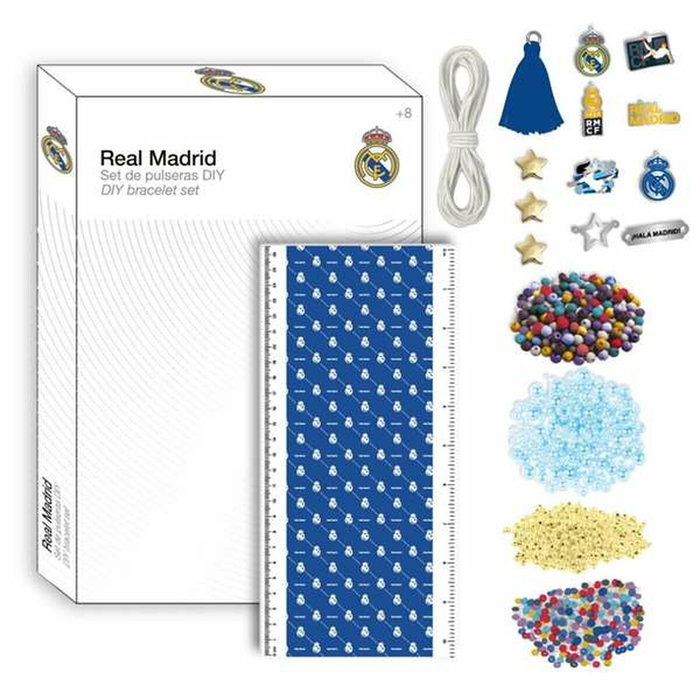 Kit de création de bracelets et colliers Real Madrid C.F. 13 x 28,5 x 4 cm