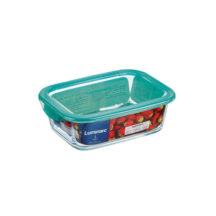 Recipiente Rectangular Vidrio con Tapa Keep'N Lagon Luminarc 22x15,6x7,2 cm-197 cL