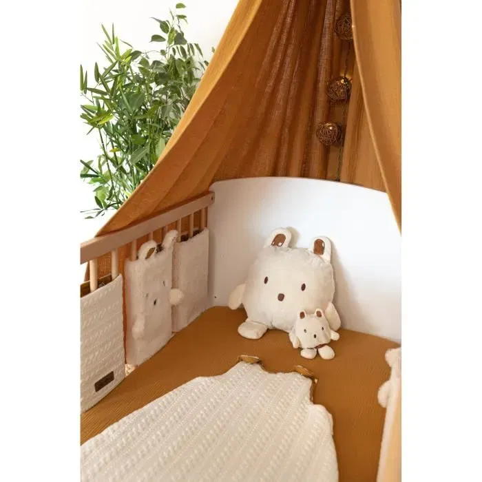 DOMIVA Tour de lit modulable BOUBOU, collection apaisante aux lignes rondes, ouvert 40 x 25 cm / fermé 17.5 x 25 cm