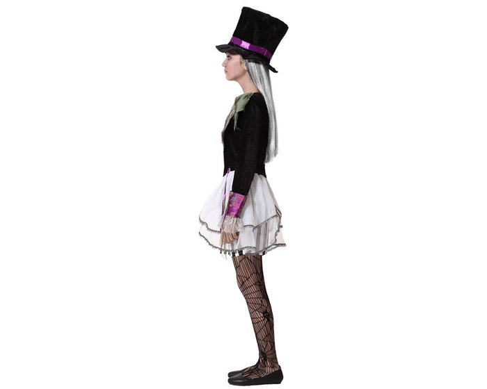 Déguisement Halloween Sombrerera Loca Enfant Fille 3-4 Ans - Ensemble Vestido et Sombrero, Thématique Alice au Pays des Merveilles