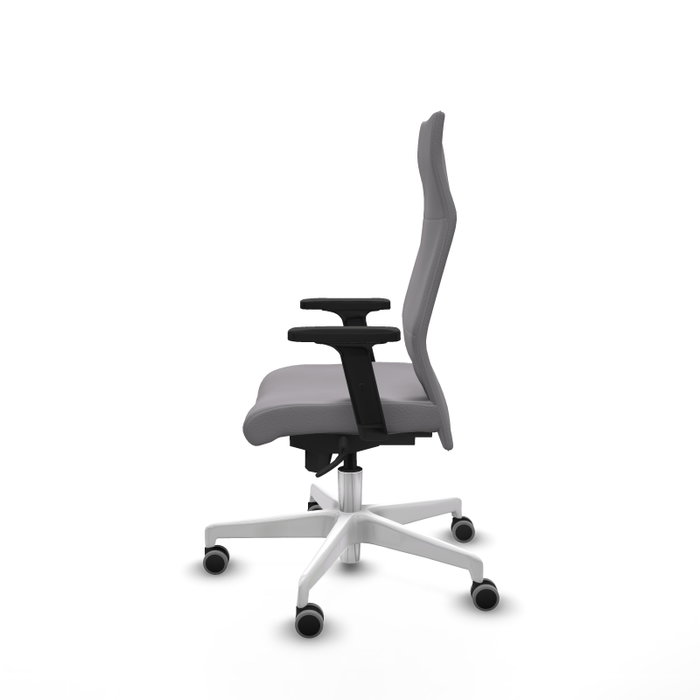 Piqueras Y Crespo Fauteuil Albacete, Similicuir Gris, Mécanisme Synchrone, Base Blanche Piqueras Y Crespo Fauteuil Albacete, Similicuir Gris, Mécanisme Synchrone, Base Blanche