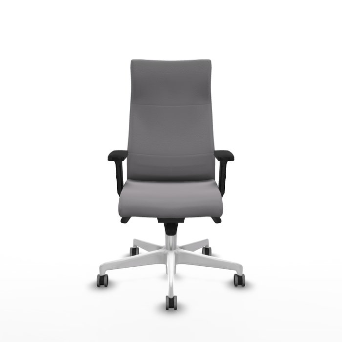 Piqueras Y Crespo Fauteuil Albacete, Similicuir Gris, Mécanisme Synchrone, Base Blanche Piqueras Y Crespo Fauteuil Albacete, Similicuir Gris, Mécanisme Synchrone, Base Blanche