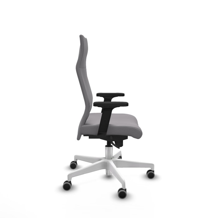 Piqueras Y Crespo Fauteuil Albacete, Similicuir Gris, Mécanisme Synchrone, Base Blanche Piqueras Y Crespo Fauteuil Albacete, Similicuir Gris, Mécanisme Synchrone, Base Blanche