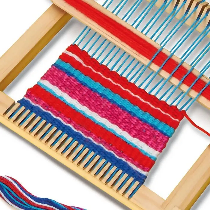Ses Creative Jeu de Tissage, Métier à Tisser Loisir Créatif pour Enfants à Partir de 5 Ans, 60 Mètres de Fil, Accessoires Inclus, Jouet Éducatif et Durable Fabriqué aux Pays-Bas