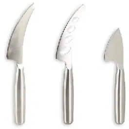 Menastyl - Planche à Découper Rectangulaire en Bois d'Acacia avec 3 Couteaux à Fromage Inox - Réf. 5040079