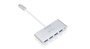 IOGEAR Hub USB-C vers 4 Ports USB 3.0 avec Pass-Through Charge 60W - Hub Compact Blanc pour Ordinateur Portable et Périphériques