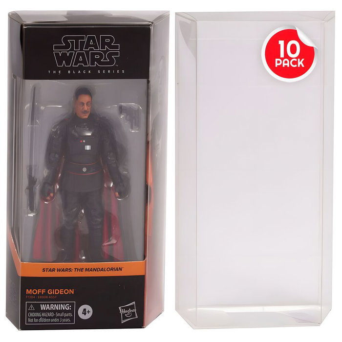 Hasbro Star Wars The Black Series - Set de 10 protecteurs de boîte latérale pour figurines - Dimensions : 23 x 12.5 x 5 cm - Protection anti-rayures, poussière et saleté Hasbro Star Wars The Black Series - Set de 10 protecteurs de boîte latérale pour figurines - Dimensions : 23 x 12.5 x 5 cm - Protection anti-rayures, poussière et saleté