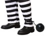 Accessoire Déguisement Prisonnier - Boule Noire avec Chaîne - Idéal Carnaval, Halloween, Fêtes à Thème