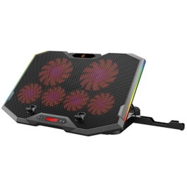 Conceptronic Thyia01B Support Refroidissement Portable RGB 6 Ventilateurs USB jusqu'à 17 Pouces Gris