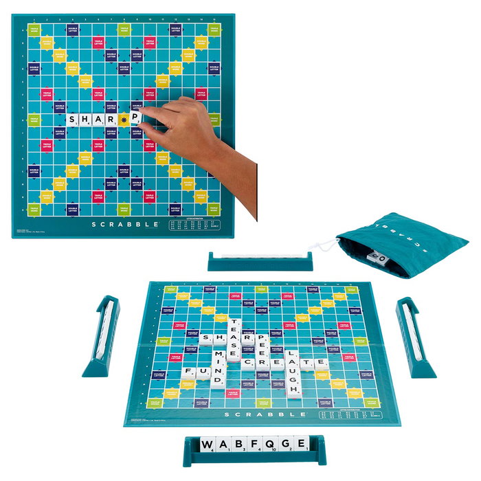 Mattel Games Jeu de société Scrabble Original en espagnol - Hxv99 - Amélioration du vocabulaire, à partir de 8 ans
