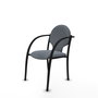 Piqueras y Crespo Hellín Chaise en tissu gris avec bras fixes