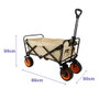 Marbueno Carro Pliable Multiusage Acier 200 kg Beige pour Jardin Plage et Camping 86x50x59 cm 10479