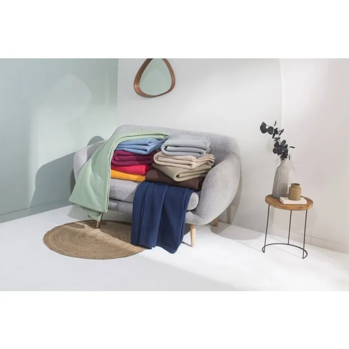 Toison D'Or Couverture polaire Taupe 220x240 cm - 100% Polyester - Lavable en machine