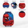 Cartable 3D avec roulettes Spider-Man Bleu 25,0 x 31,0 x 10,0 cm
