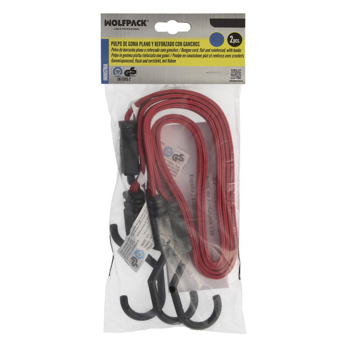 WOLFPACK LINEA PROFESIONAL Lot de 2 sandows en caoutchouc renforcés de 1,5 m WOLFPACK LINEA PROFESIONAL Lot de 2 sandows en caoutchouc renforcés de 1,5 m
