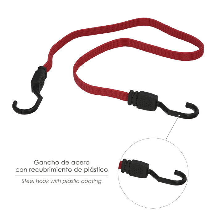WOLFPACK LINEA PROFESIONAL Lot de 2 sandows en caoutchouc renforcés de 1,5 m WOLFPACK LINEA PROFESIONAL Lot de 2 sandows en caoutchouc renforcés de 1,5 m