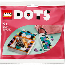 LEGO Dots 30637 Polybag : Pot de rangement animal et porte-clés à personnaliser - Série créative