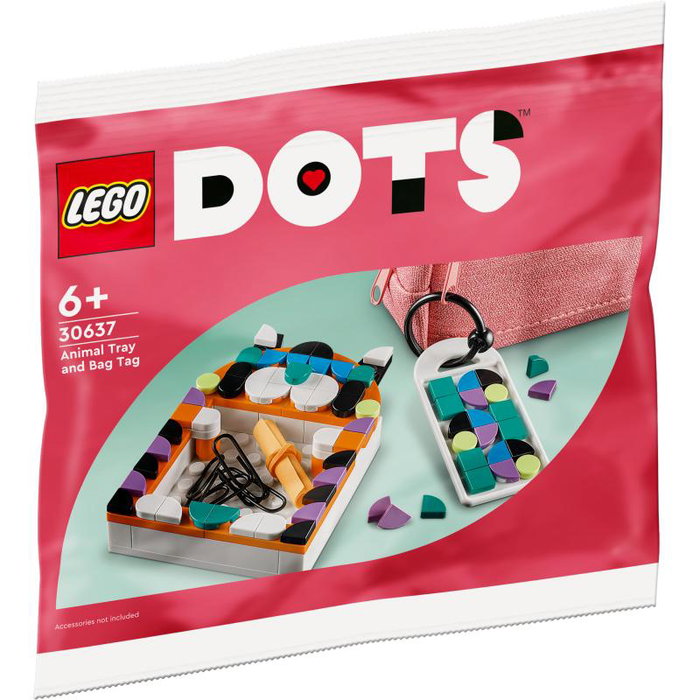 LEGO Dots 30637 Polybag : Pot de rangement animal et porte-clés à personnaliser - Série créative