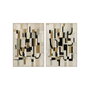 Home ESPRIT Toile Abstrait Urbaine Blanc Noir (2 Unités)