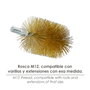 WOLFPACK LINEA PROFESIONAL Brosse de nettoyage pour conduits en acier 75 mm M12