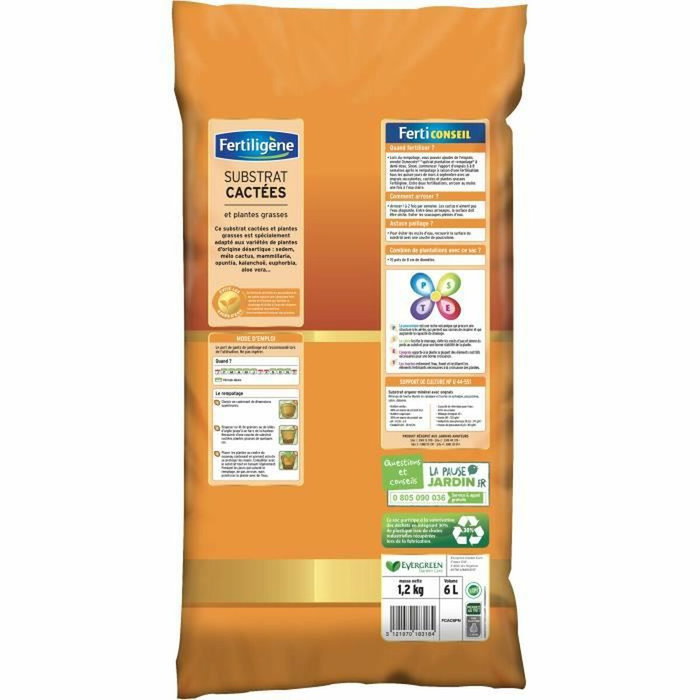 Fertiligène Terreau cactées 6L
