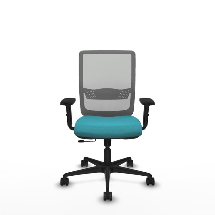 Chaise Haches Synchrone/Traslack tissu Turquoise Maille Gris Base en nylon noir Accoudoir 2D Sans appui-tête Roulettes 65mm nylon Chaise Haches Synchrone/Traslack tissu Turquoise Maille Gris Base en nylon noir Accoudoir 2D Sans appui-tête Roulettes 65mm nylon