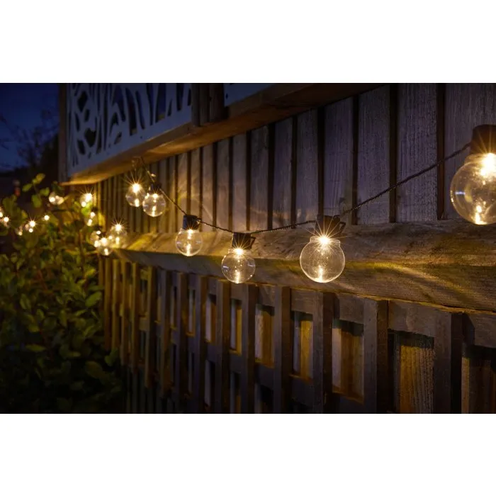 Smart Garden Guirlande Solaire GloBulb 10L - 20 Ampoules LEDs Blanc Chaud - 10m pour Pergola Smart Garden Guirlande Solaire GloBulb 10L - 20 Ampoules LEDs Blanc Chaud - 10m pour Pergola