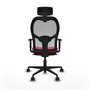 Piqueras y Crespo Chaise de Bureau Jorquera Rouge et Gris
