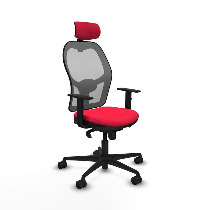 Piqueras y Crespo Chaise de Bureau Jorquera Rouge et Gris Piqueras y Crespo Chaise de Bureau Jorquera Rouge et Gris
