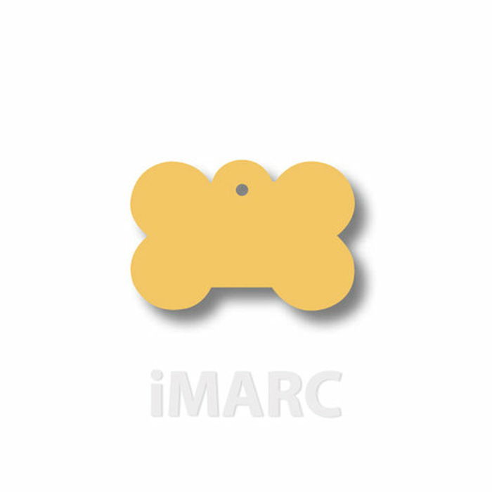 Plaque d'identification pour collier Imarc Bone Jaune Plaque d'identification pour collier Imarc Bone Jaune