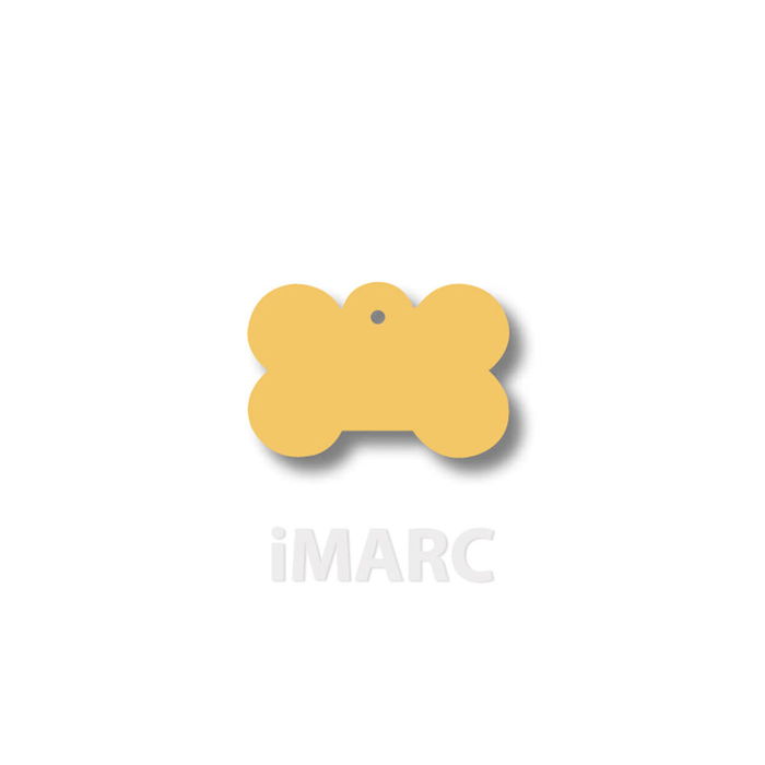 Plaque d'identification pour collier Imarc Bone Jaune Plaque d'identification pour collier Imarc Bone Jaune