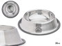 Mascow Gamelle pour chien métallique avec pieds en caoutchouc 22 cm, 300 ml (Set de 12)