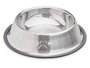 Mascow Gamelle pour chien métallique avec pieds en caoutchouc 22 cm, 300 ml (Set de 12)