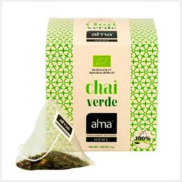 ALMA HOME Thé Vert Chai Infusion 15 Pyramides ECO VEGAN