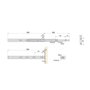 Emuca Lot de 5 jeux de coulisses pour tiroirs, roulement à billes, hauteur 45mm, profondeur 300mm, à sortie totale, avec push, fermeture amortie, zingué