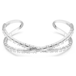 Swarovski Bracelet Hyperbola Cuff White/RHS M Gris 16cm