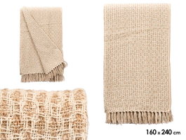 GIFTDECOR Tapis multiusage entrecroisé crème 160x240cm