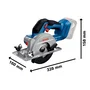 Bosch Professional GKS 18V-51 Scie circulaire sans fil 18V 140 mm - Capacité de coupe 51 mm à 0° et 35 mm à 45° - Pour bois, contreplaqué et panneaux OSB
