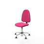 PIQUERAS Y CRESPO Chaise de bureau Algarra rose en simili cuir avec base chromée