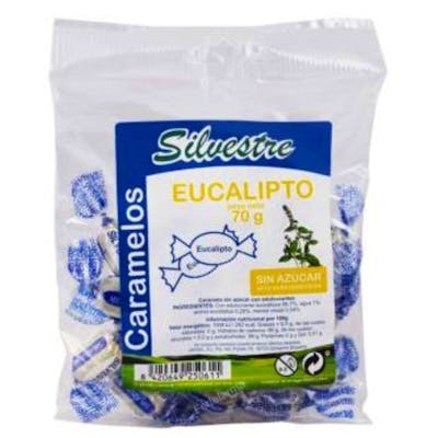 SILVESTRE Caramelos de Eucalyptus sans sucre 70 g SILVESTRE Caramelos de Eucalyptus sans sucre 70 g