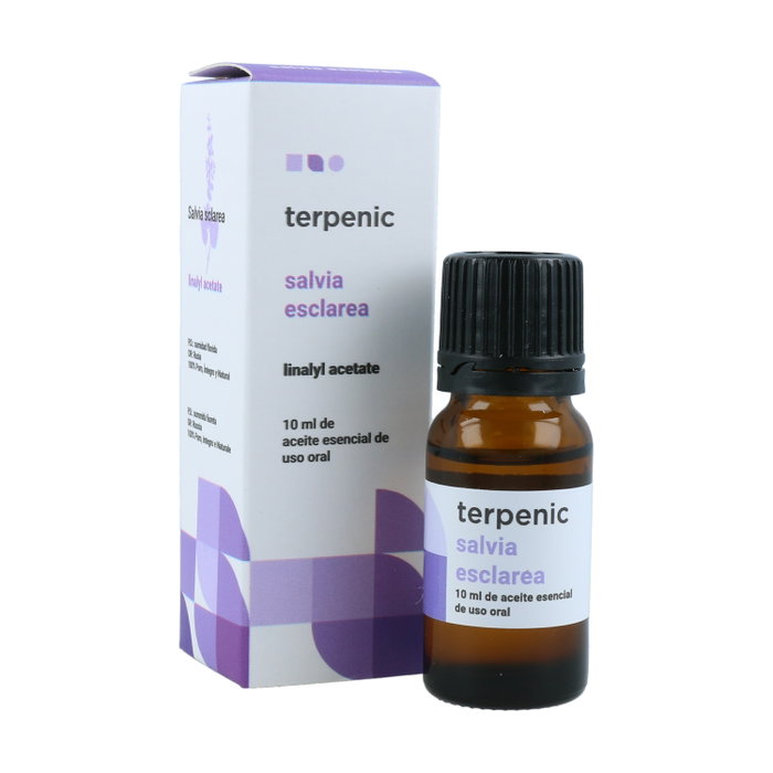 Terpenic Huile Essentielle Sauge Sclarée 10ml - Circulation, Relaxant, Régulateur Terpenic Huile Essentielle Sauge Sclarée 10ml - Circulation, Relaxant, Régulateur