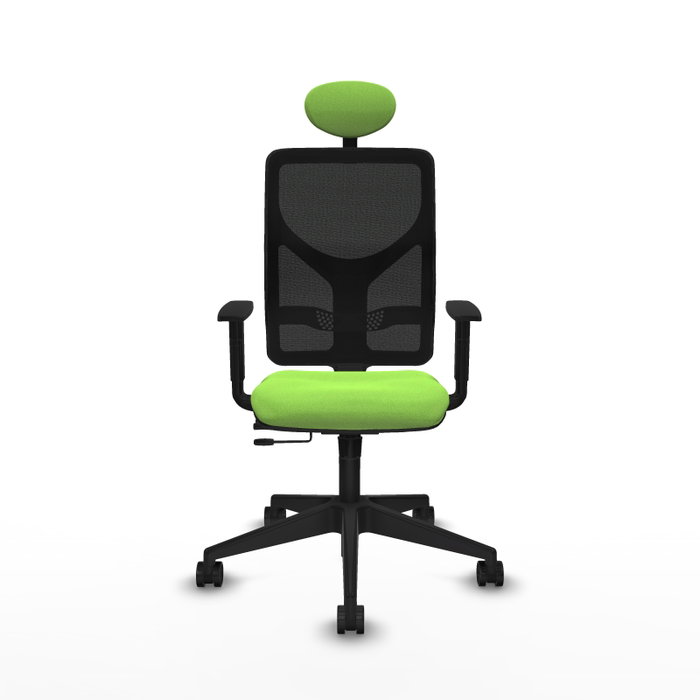 Piqueras Y Crespo Motilla Chaise de Bureau Pistache et Noire avec Mécanisme Sincro/Traslack