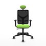 Piqueras Y Crespo Motilla Chaise de Bureau Pistache et Noire avec Mécanisme Sincro/Traslack