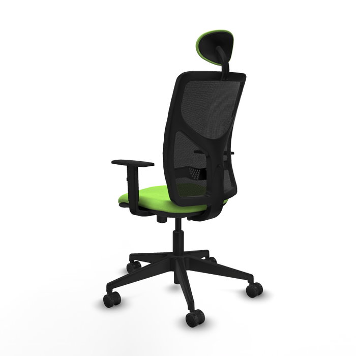 Piqueras Y Crespo Motilla Chaise de Bureau Pistache et Noire avec Mécanisme Sincro/Traslack