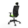 Piqueras Y Crespo Motilla Chaise de Bureau Pistache et Noire avec Mécanisme Sincro/Traslack